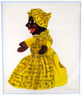 Item #32499 Two paintings of puppets depicting racist stereotypes of African-Americans