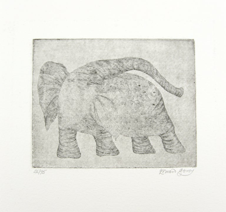 Item #32502 "Elephant Looking Back" Edward Gorey.