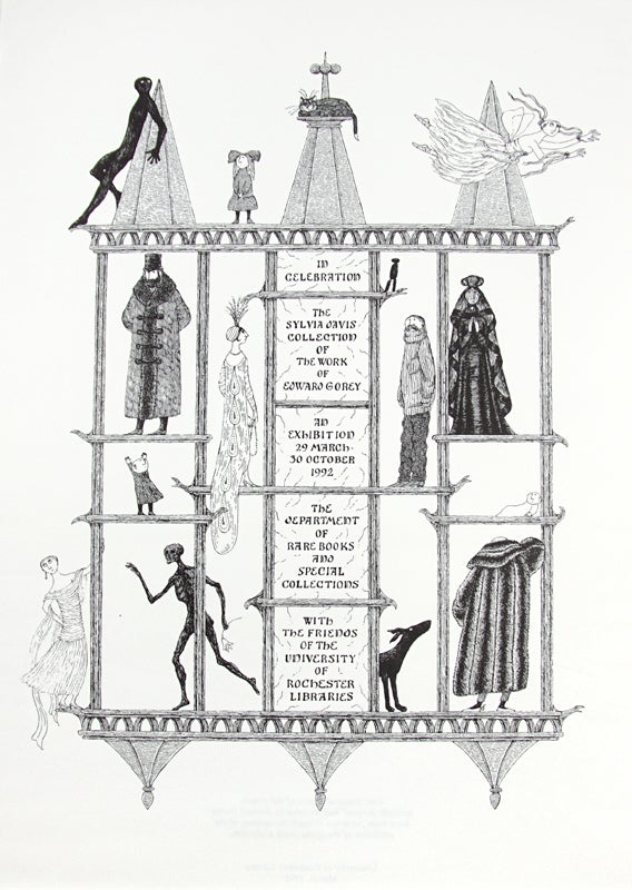Item #32503 University of Rochester exhibition poster by Edward Gorey.