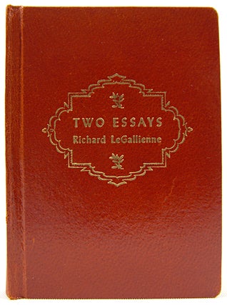 Item #32651 Two Essays, Philosophy of Limited Editions and Anarchy in a Library. Richard Le...