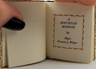 Item #32767 A Birthday Memoir. Msgr. Francis J. Weber